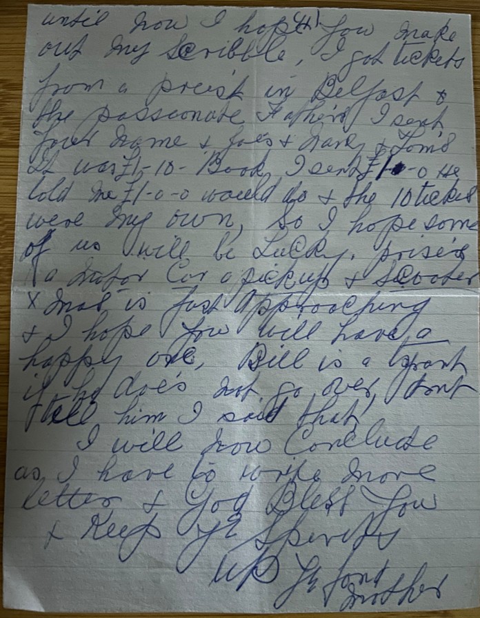 Letter from Mother to Mary Anne - page 4 of 4 - 4 Dec 1960